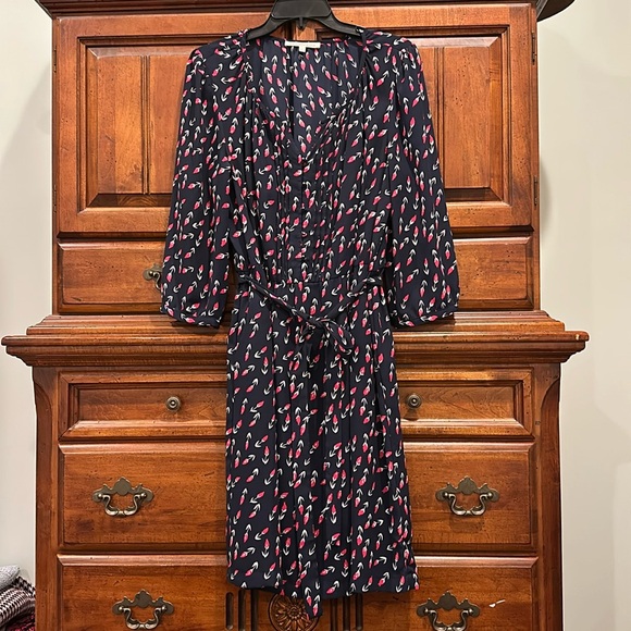 Daniel Rainn 3/4 Sleeve Dress with Slip and Pockets Size L Large - Picture 1 of 8